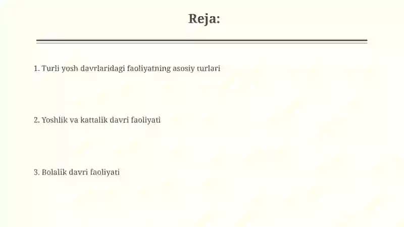 Turli yosh davirlarda yetakchi faoliyat turlari 2