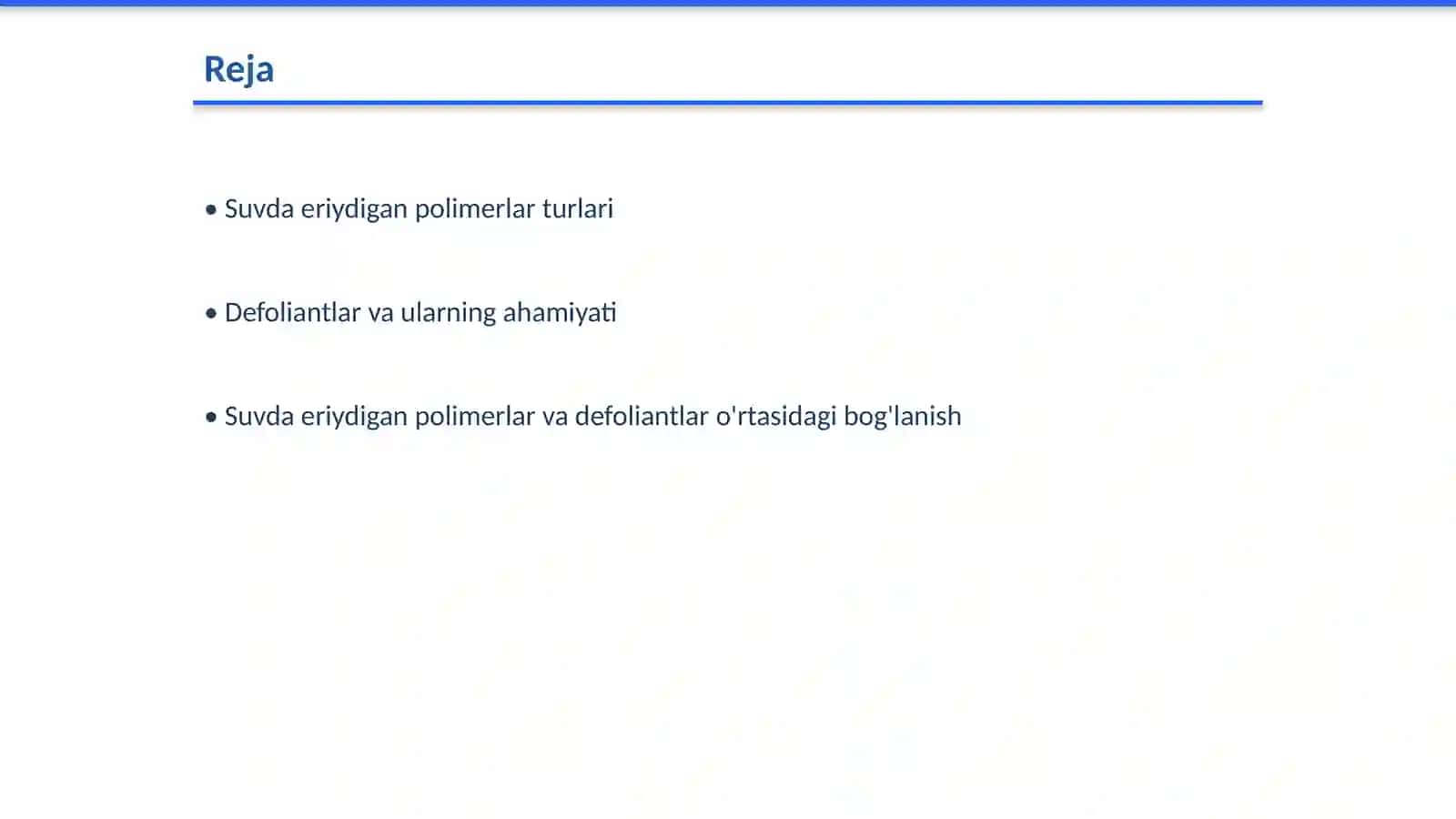 Suvda eriydigan polimerlar turlari 2