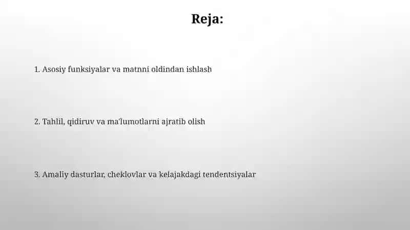 Matnli maʼlumotlararni qayta ishlash dasturlarining imkoniyatlari 2
