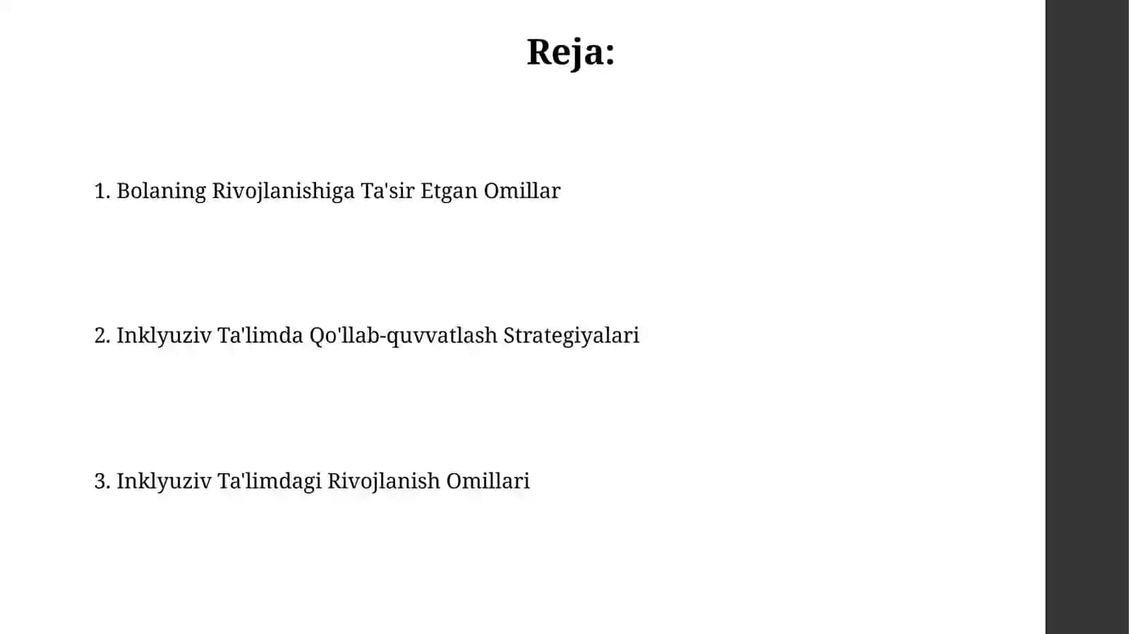 Inklyuziv taʼlimda bolalarning rivojlantirish omillari 2