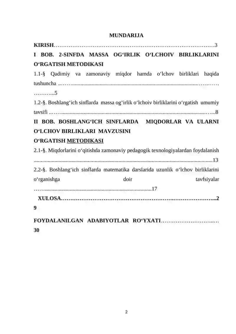 MATEMATIKA VA UNI O‘QITISH METODIKASI 3 2