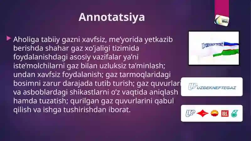 Aholigatabiiy gazni xavfsiz, me’yorida yetkazib berish usullari 2