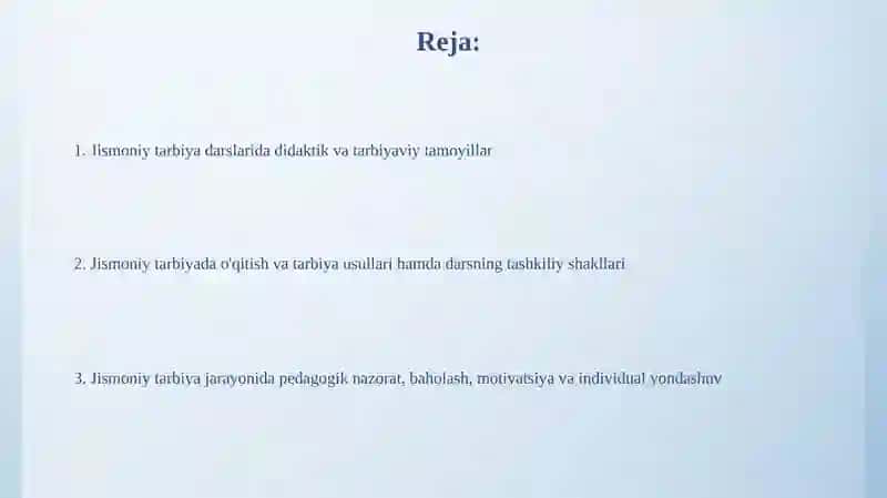 Jismoniy tarbiya taʼlim-tarbiya berish tamoyillari 2