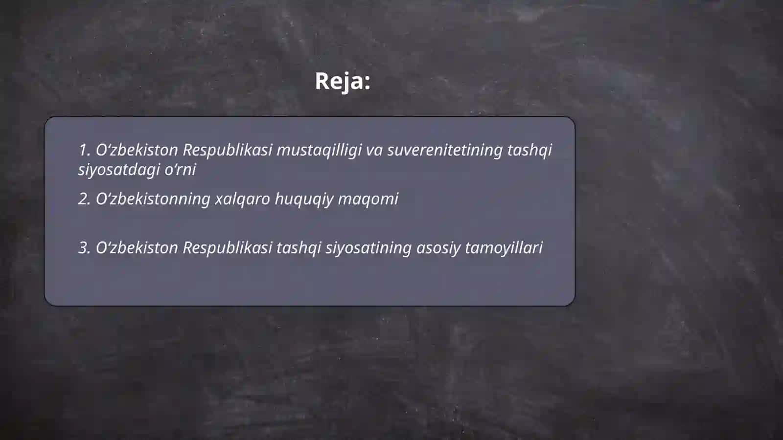 O‘zbekiston Respublikasi Tashqi siyosatining konstitutsiyaviy asoslari 2
