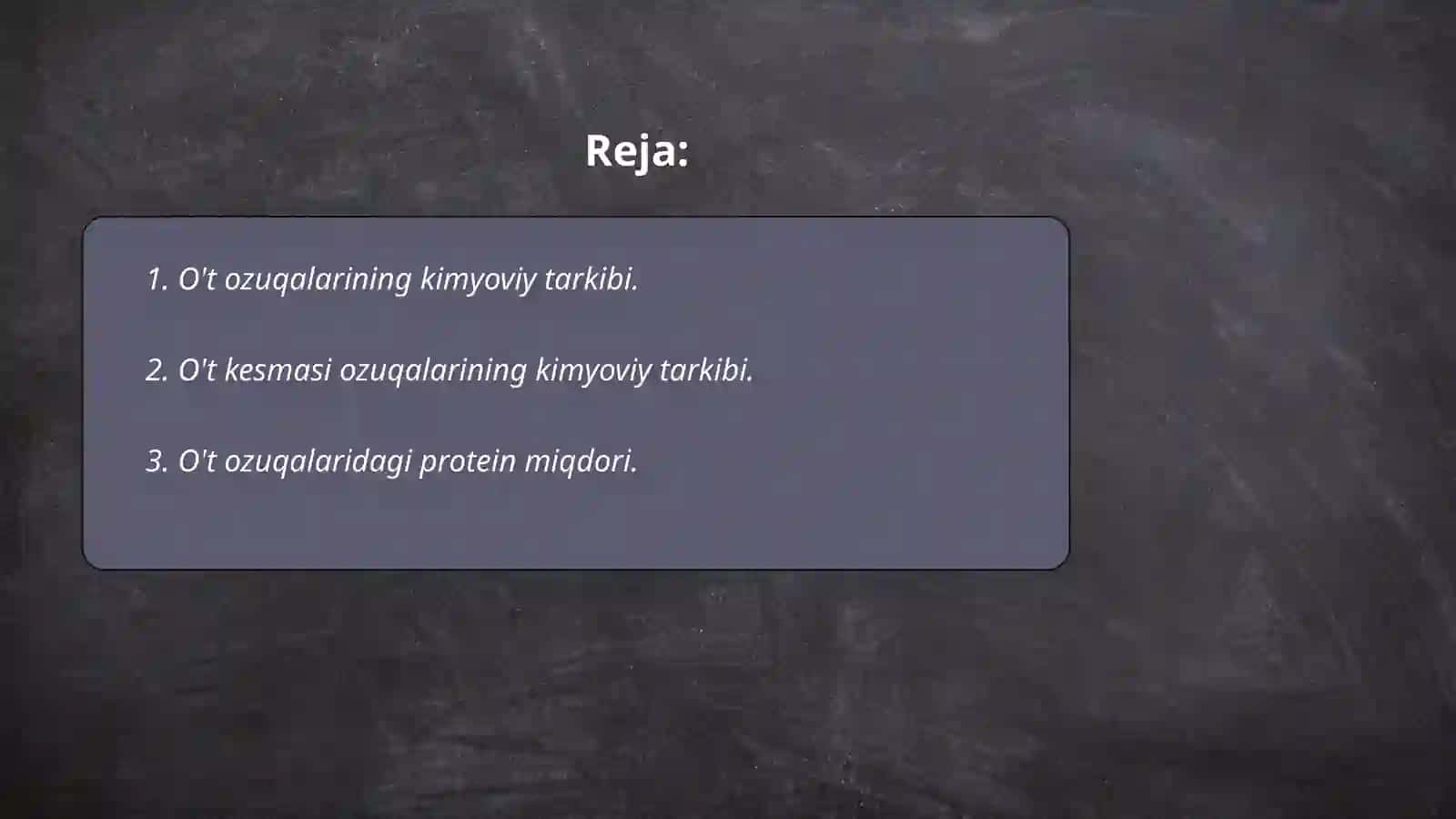 O't uni va o't kesmasi ozuqalarining kimyoviy tarkibi va to'yimliligini o'rganish 2