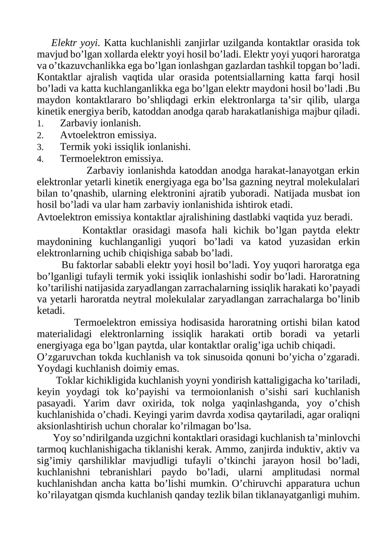 1000 V gacha va undan yuqori kuchlanishdagi kommutatsion apparatlar 2