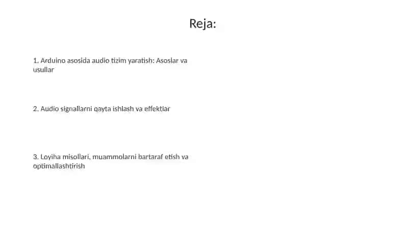 Arduino asosida audio tizim (signal yoki ovozli kod) yaratish 2