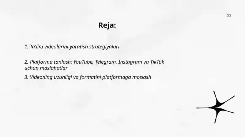Ta'lim videolarini yaratish strategiyalari 2