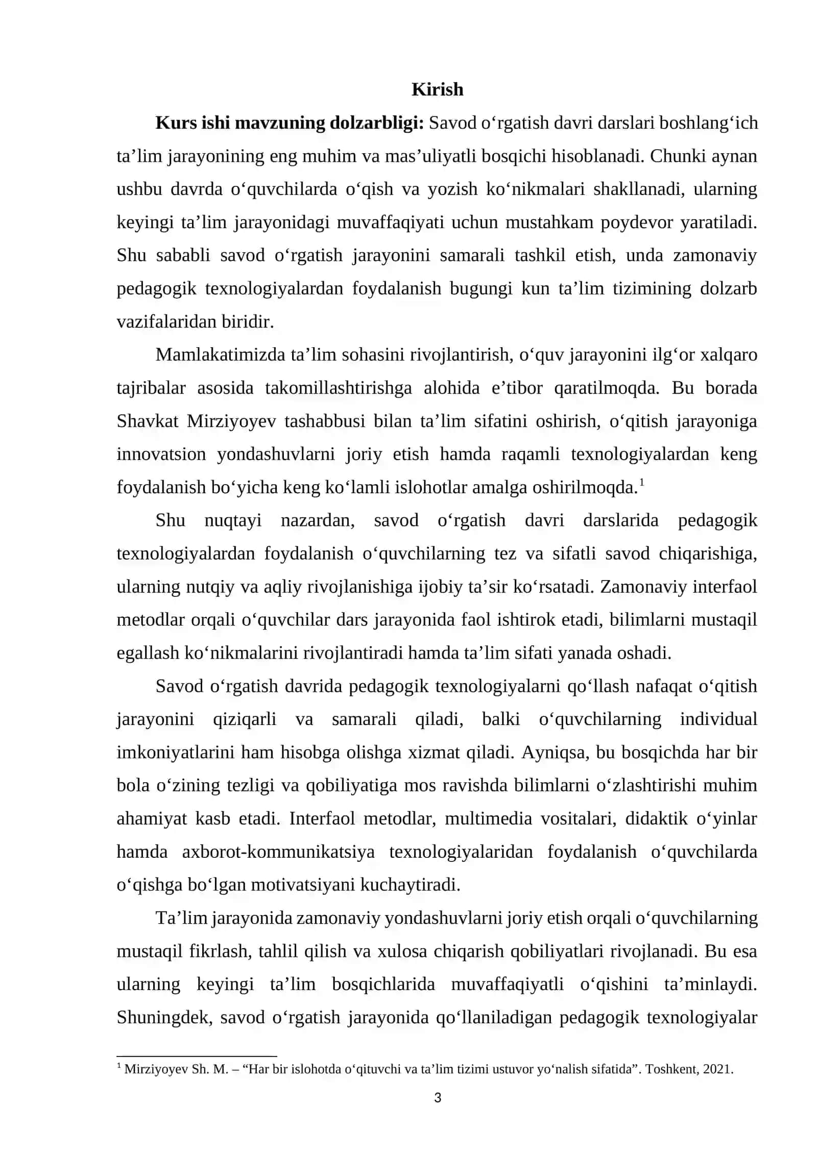 Savod o‘rgatish davri darslarida pedagogik texnologiyalardan foydalanish 2
