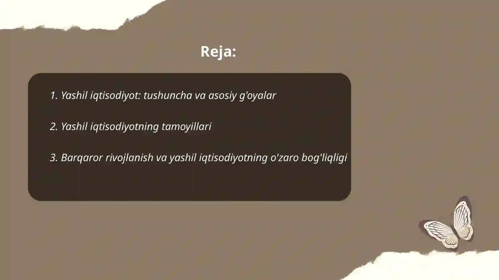 Yashil iqtisodiyotning konseptual asoslari 2