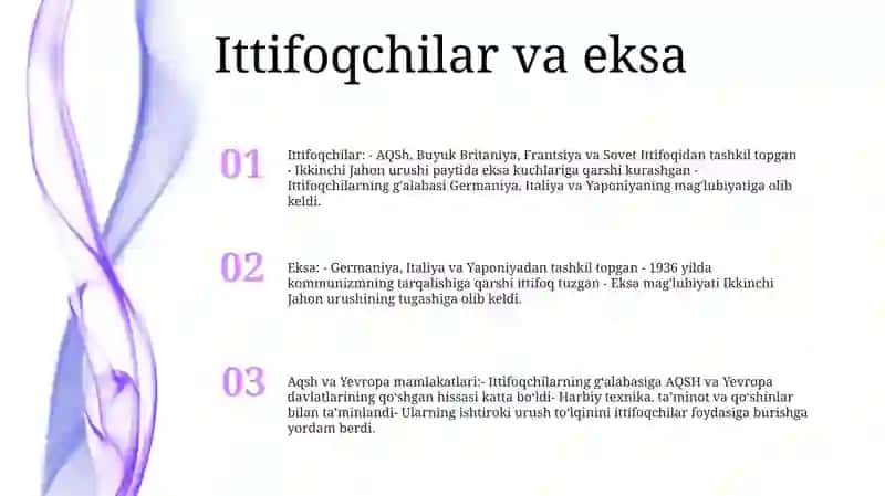 2-Jahon Urushi Yillarida Aqsh Va Yevropa Mamlakatlari 2