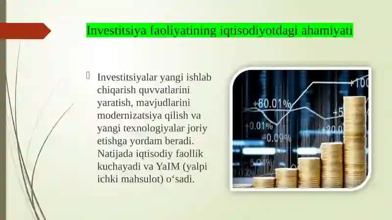 Investitsiya faoliyatini rivojlantirishda investitsiya muhitining o‘rni 2