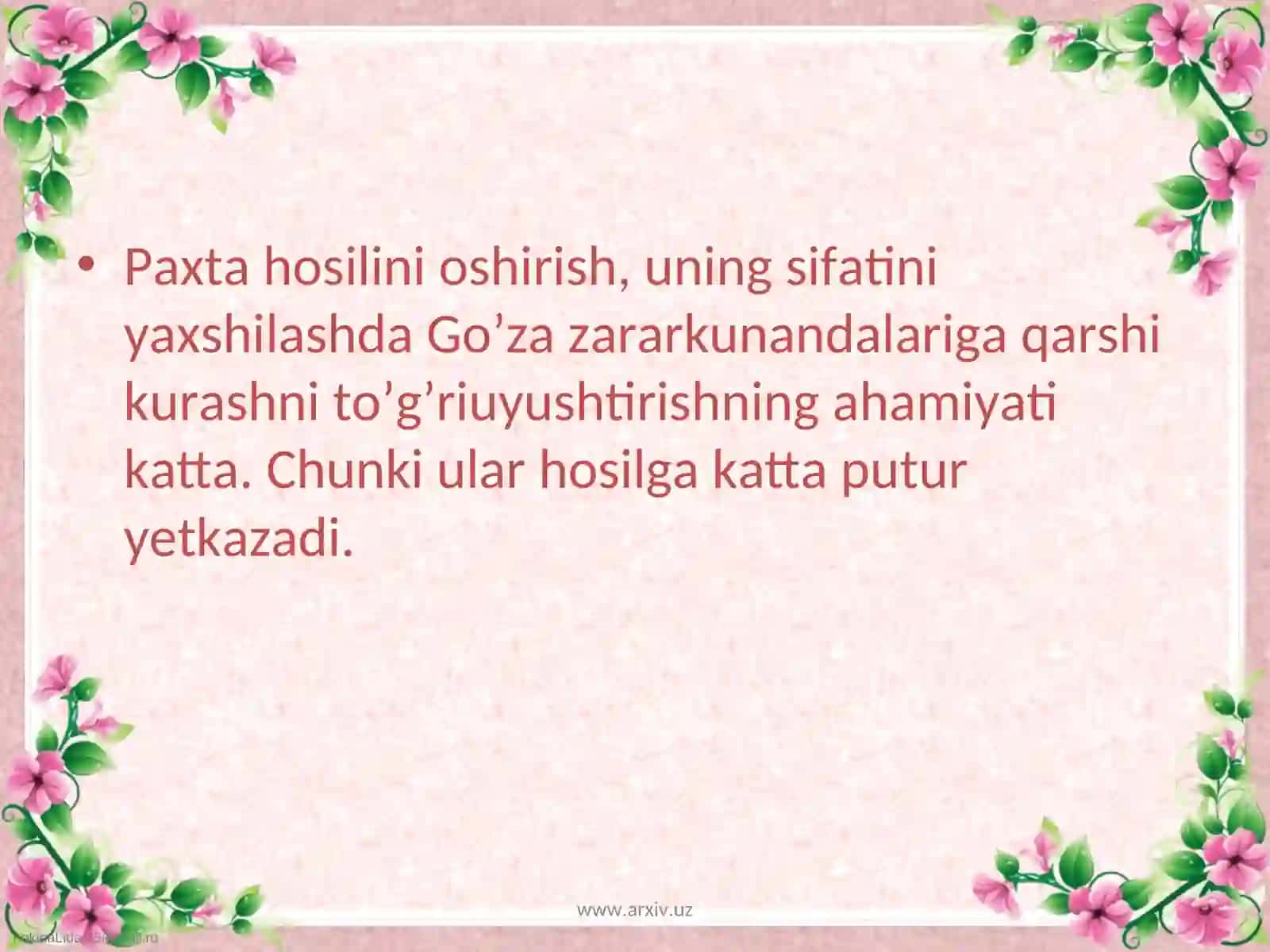 Go’zaning zararkunandalariva ularga qarshi kurash 2