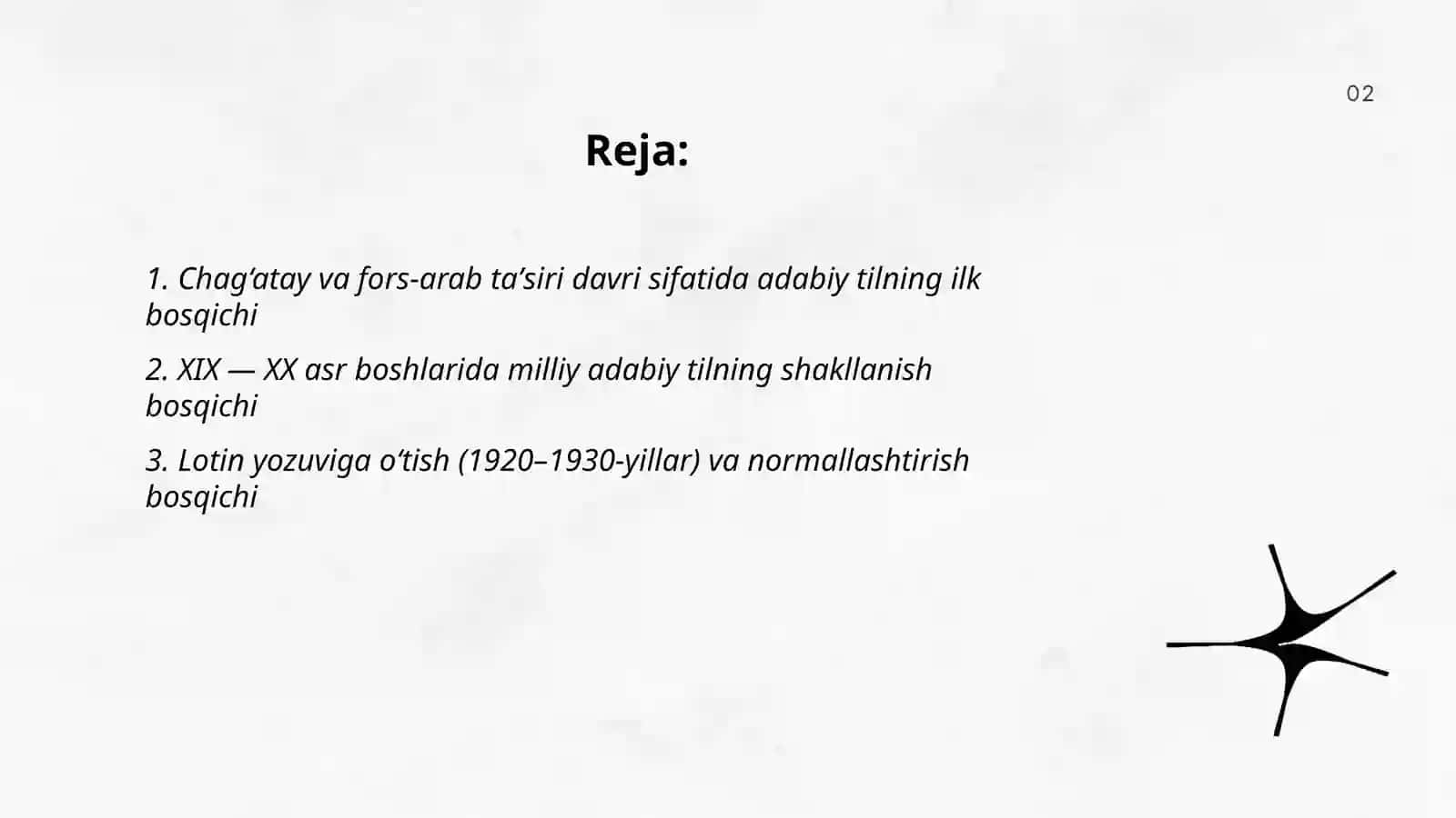 Hozirgi o‘zbek adabiy tilining taraqqiyot bosqichlari 2