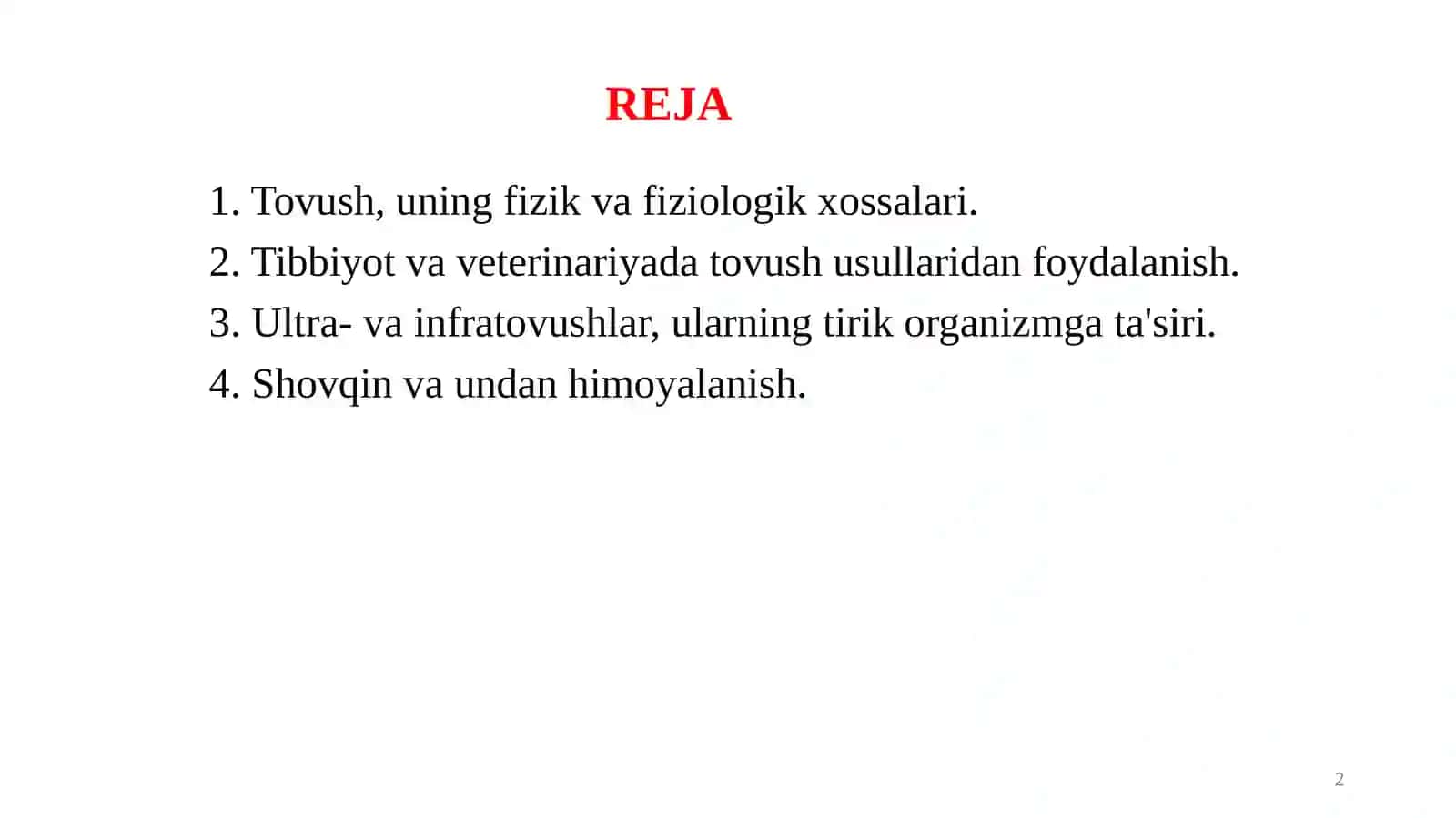 Bioakustikaning Biofizik Asoslari 2