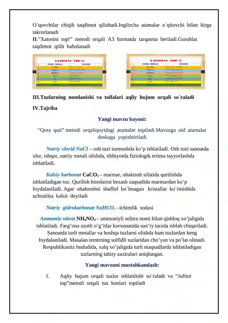 Eng muhim tuzlarning ishlatilishi 2