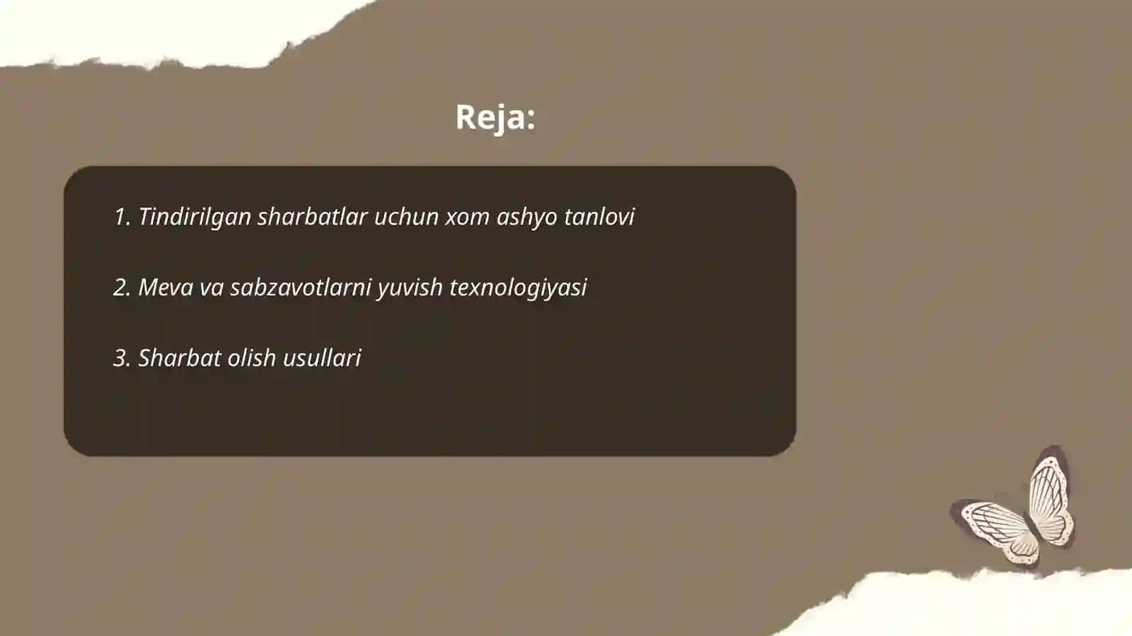 Tindirilgan sharbatlar ishlab chiqarish texnologiyasi 2