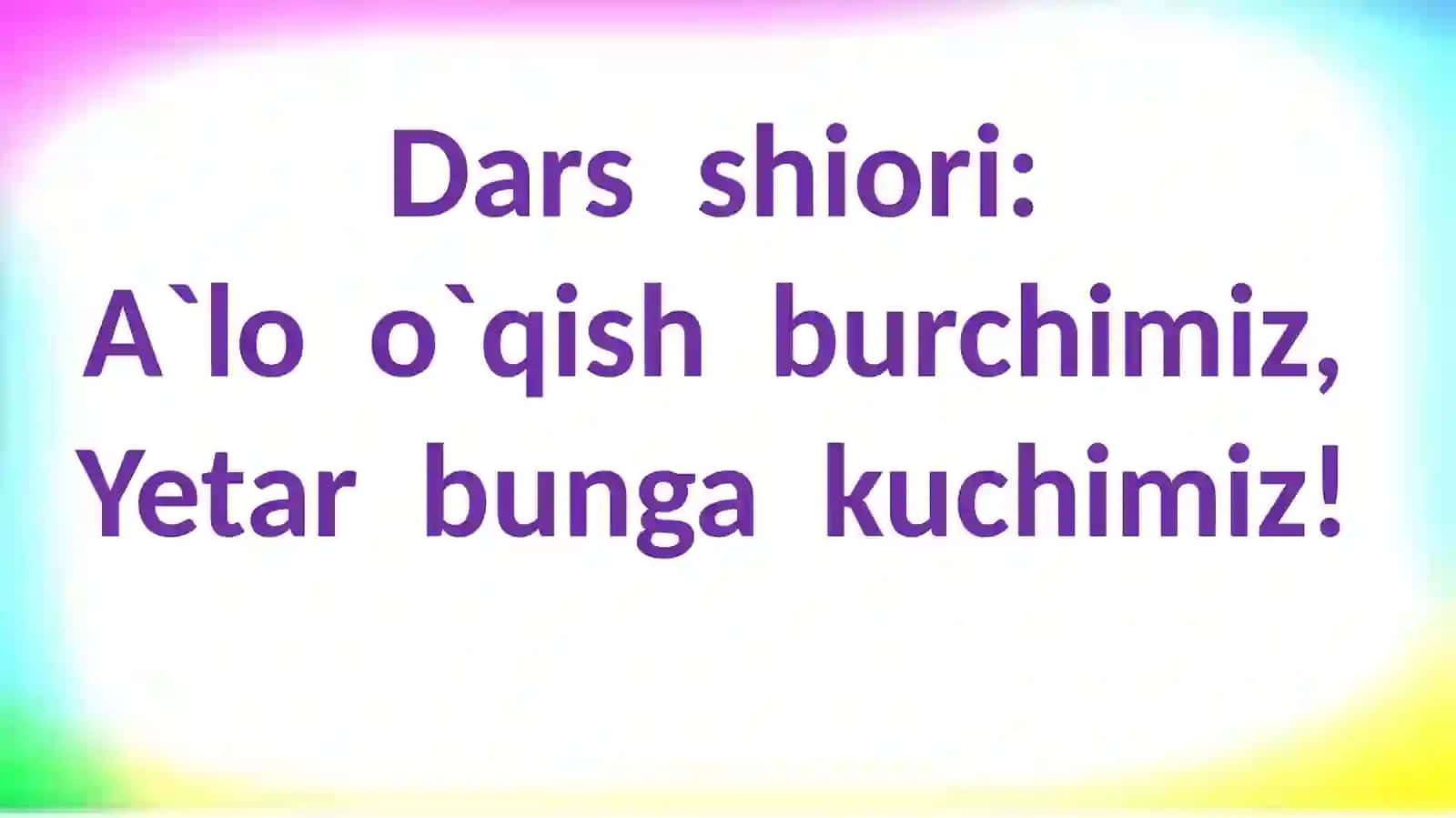 Fan: Onatilivao`qishsavodxonligi 2