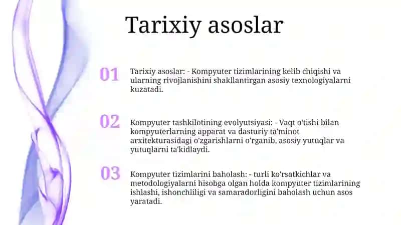 Kampyuterni Tashkil Etish Evaluyitsya Tarihi 2