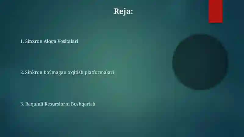 Sinxron Aloqa Vositalari 2