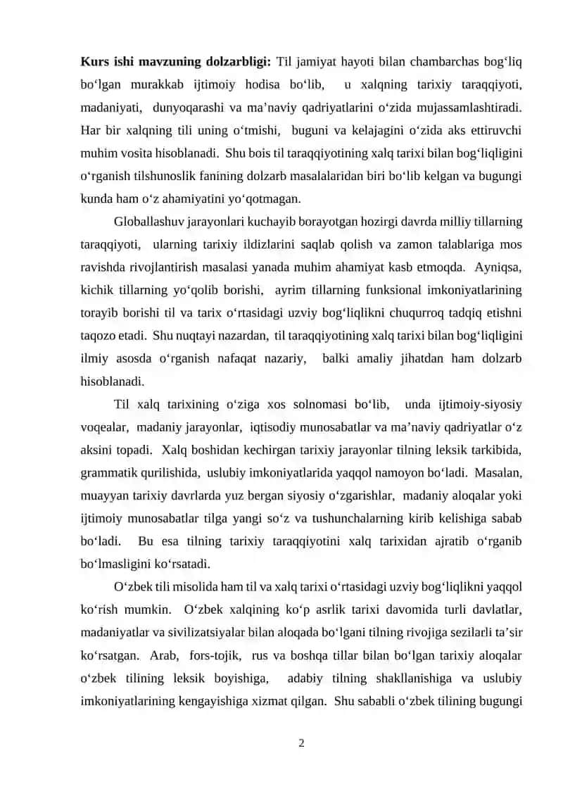 Til taraqqiyotining xalq tarixi bilan bog`liqligi 2