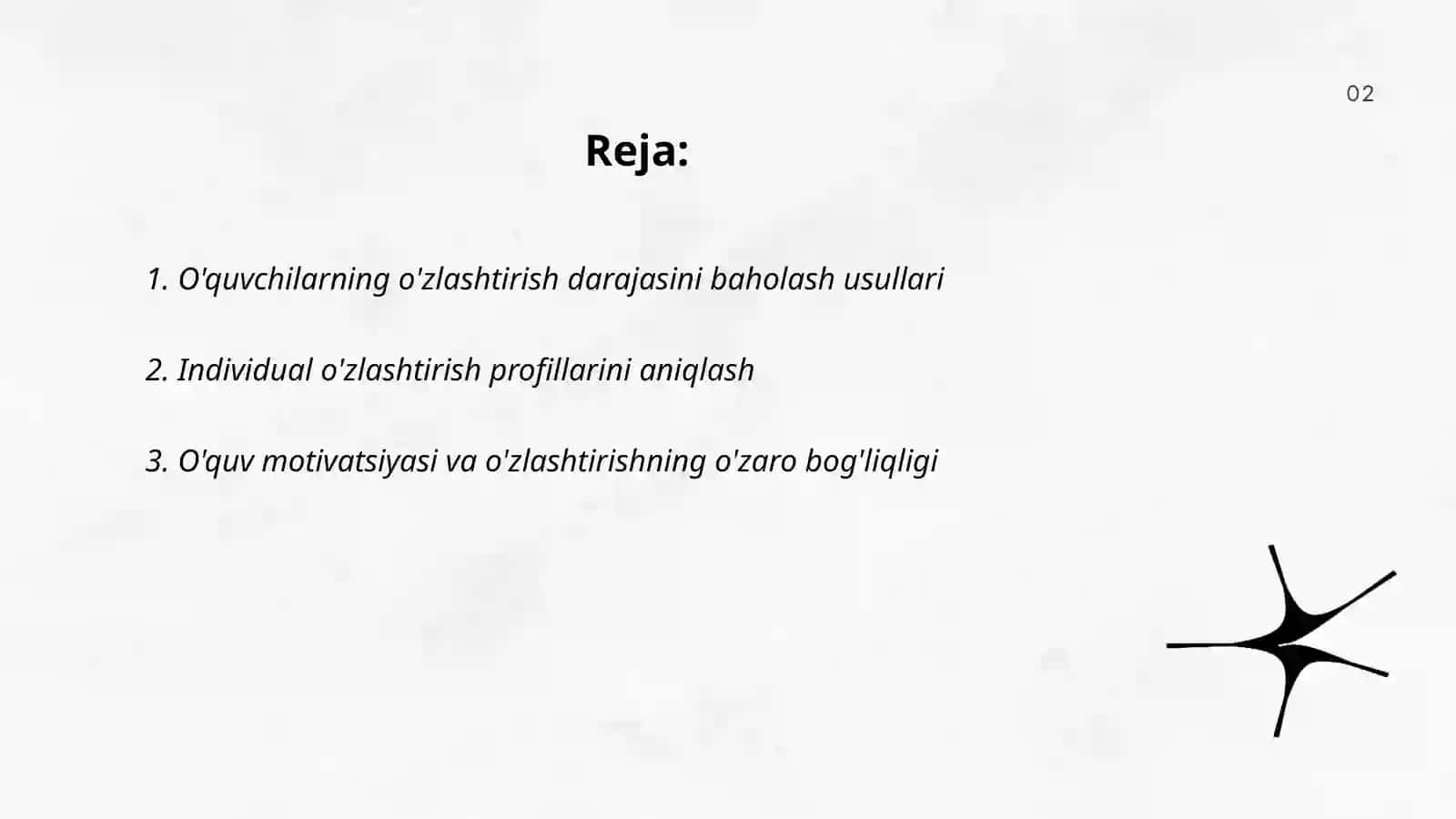 O'quvchilarning o'zlashtirishini tadqiq qilish metodikasi 2