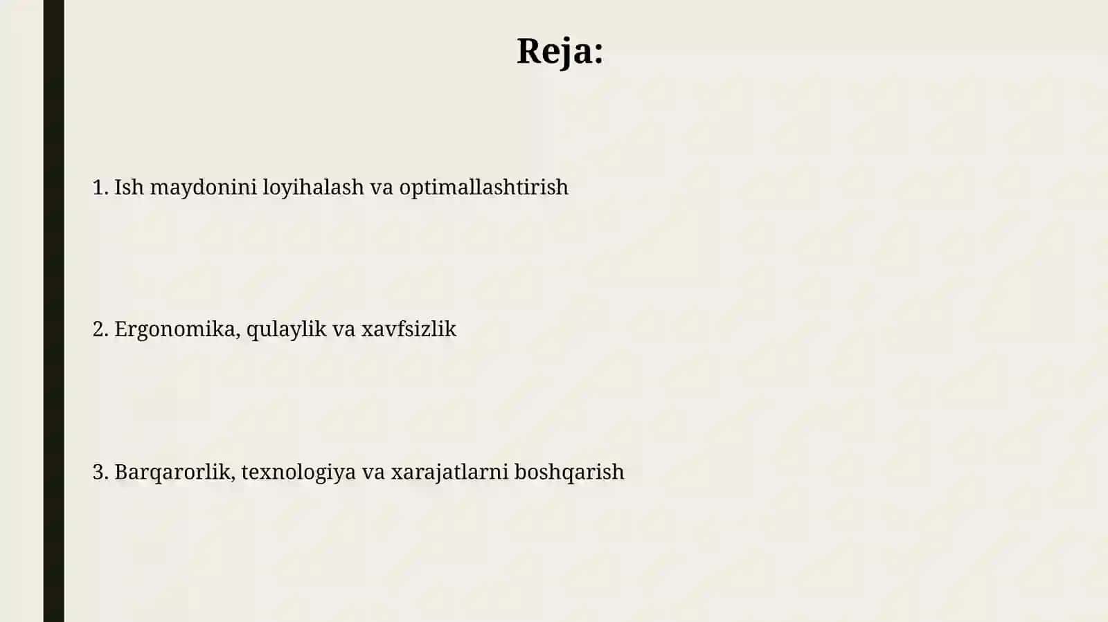 Ish maydoni va optimal faoliyat zonalari 2