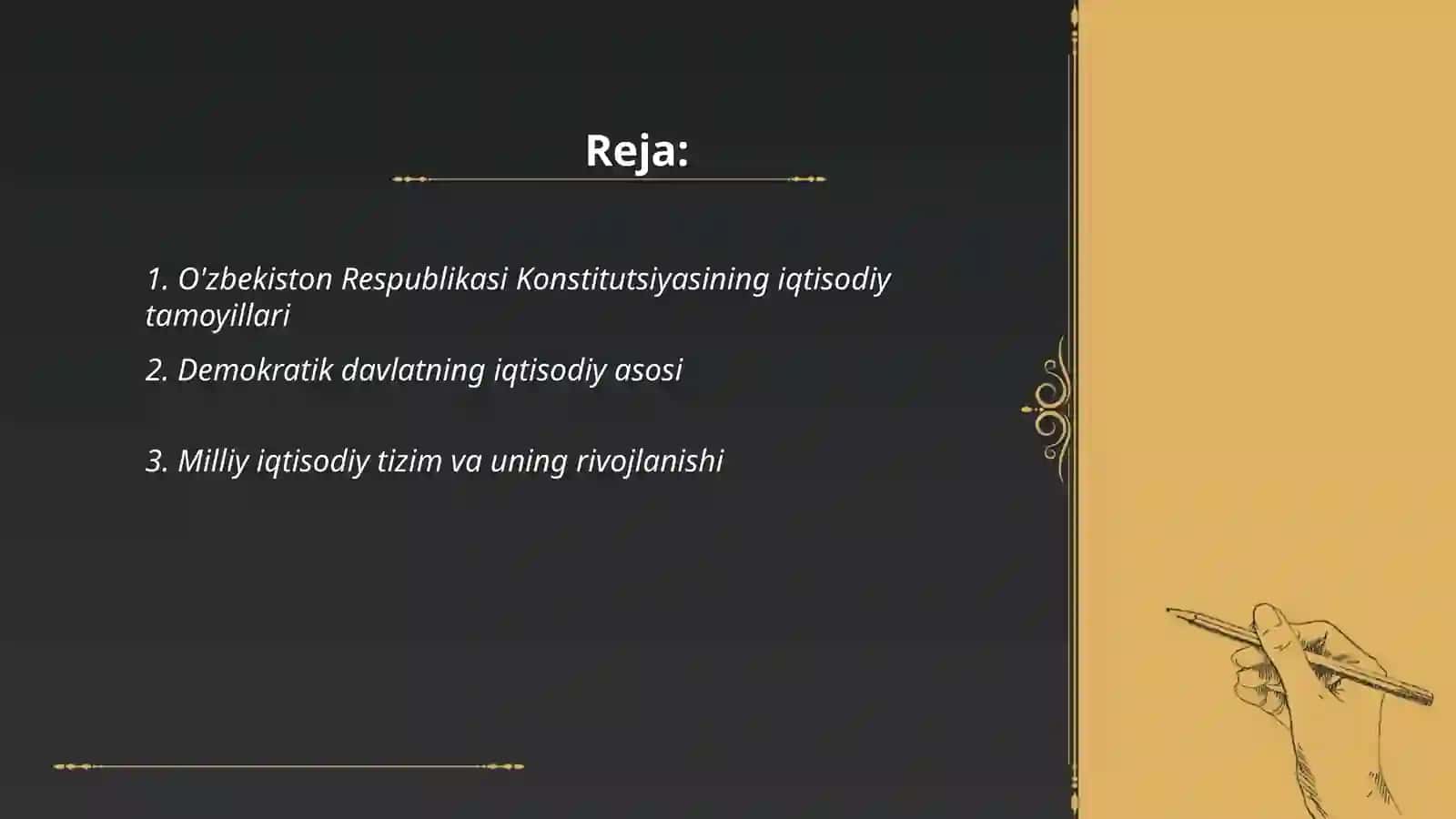 Ózbekiston Respublikasi Konstutsiya sistemasining iqtisodiy asoslari 2
