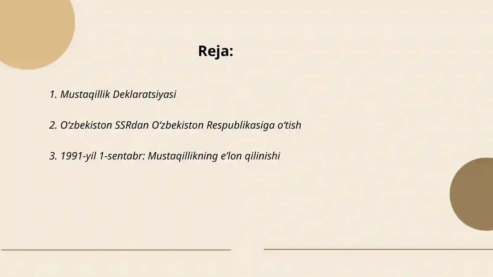 Mustaqil Oʻzbekiston Respublikasining tashkil topishi va uning tarixi 2