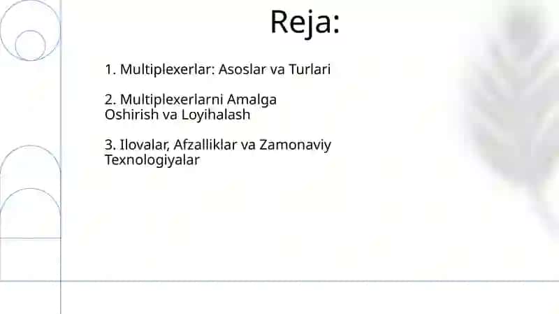Multipleksorni hisoblash 2