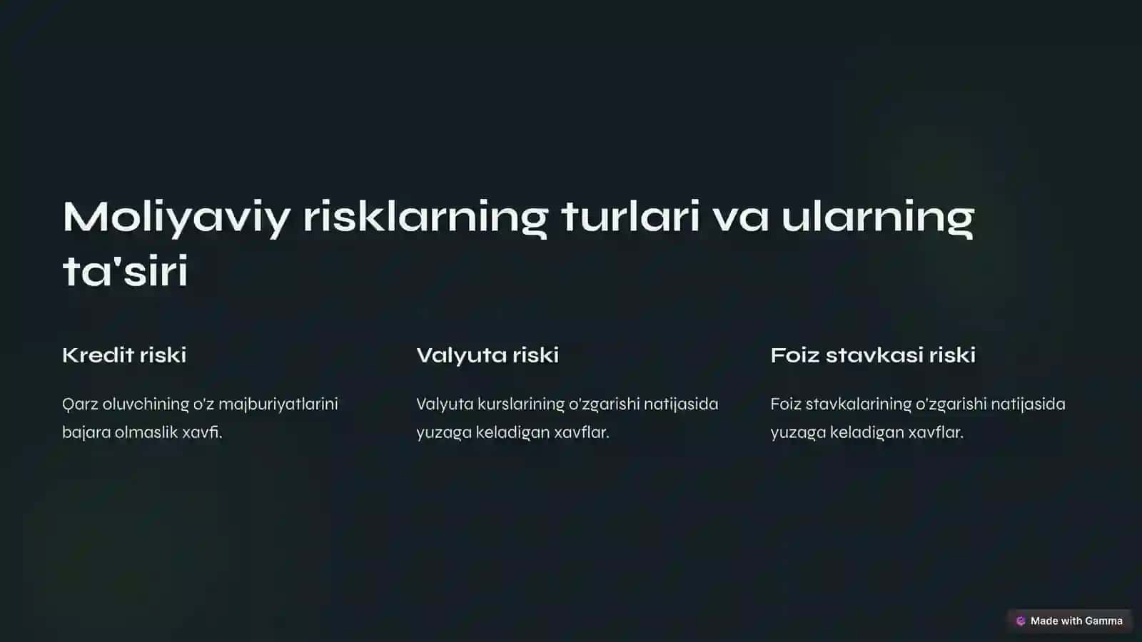 Korxona moliyaviy faoliyatining risk-kontrolling tizimi 2