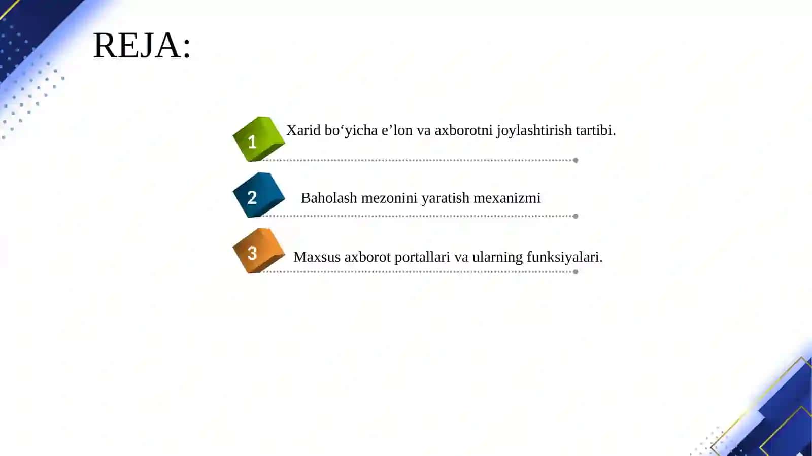 Xarid so‘rovi va ishtirokchilarga talablarni yetkazish mexanizmi 2
