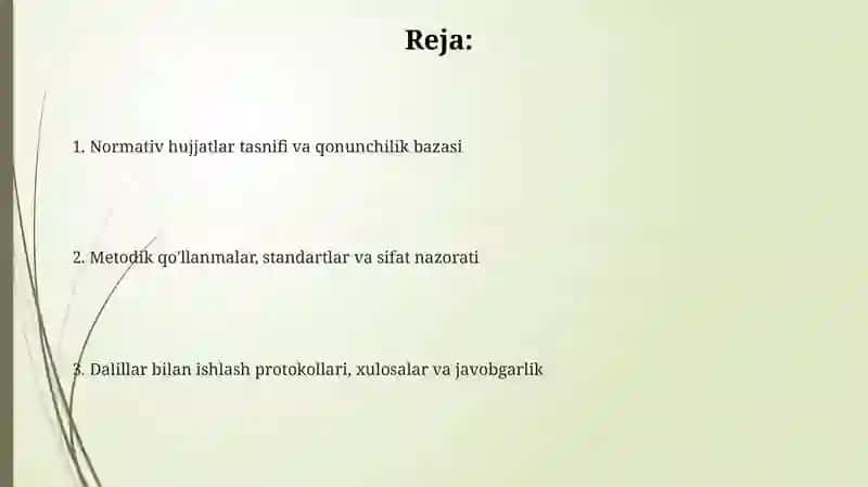 Sud kimyosi ekispertiza amaliyotida foydalaniladigan meyyoriy hujjatlar 2