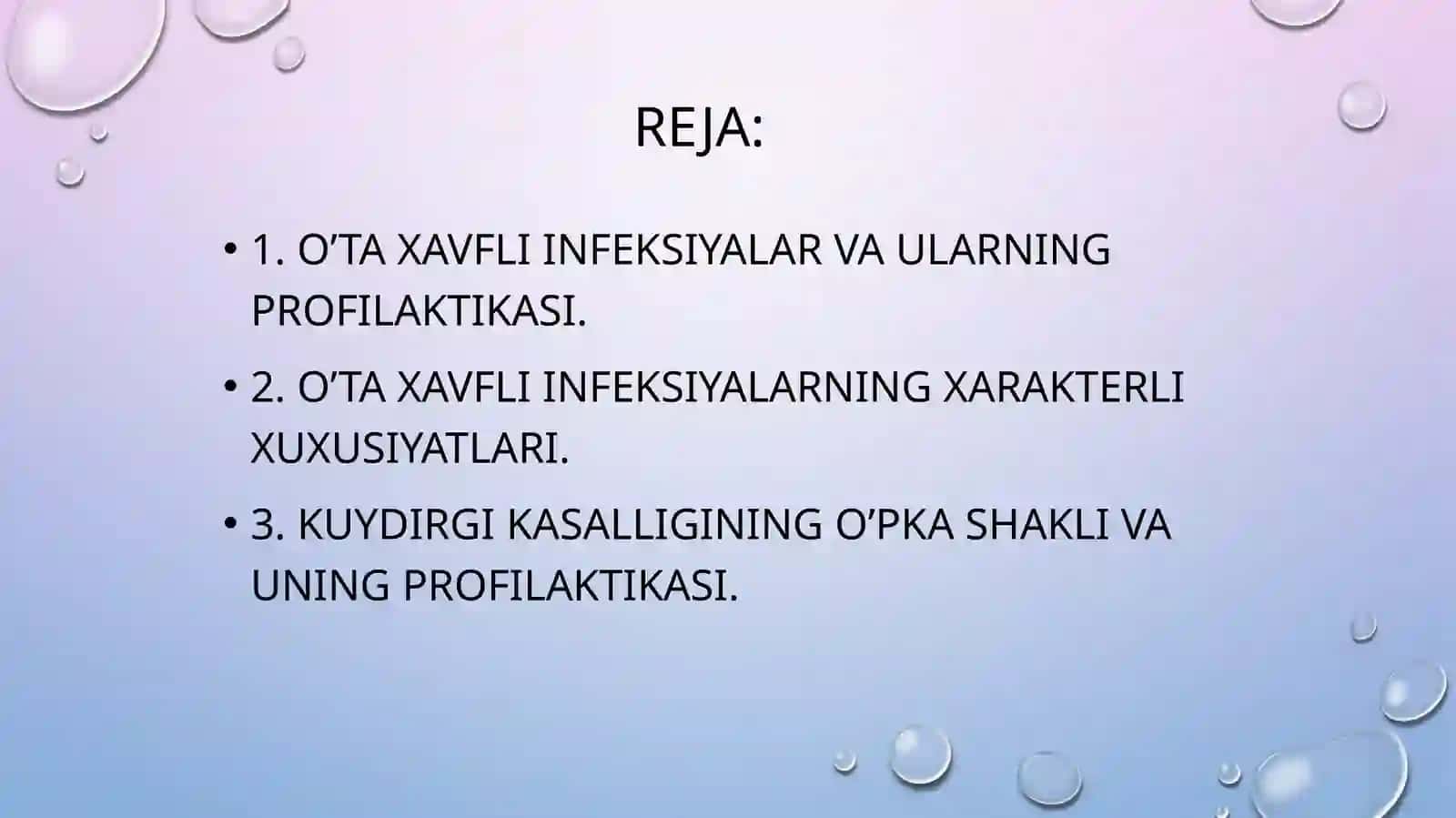 karantin va o’ta xavfli infeksiyalarning ( k va o’xi ) zamonaviy epidemiologik xususiyatlari 2