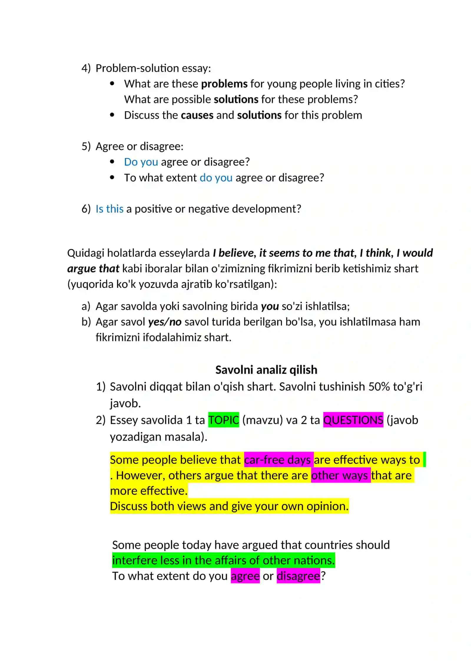 Writing an essay 2