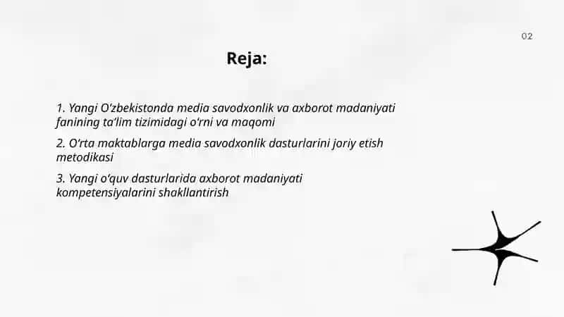 Media savodxonlik va axborot madaniyati 2