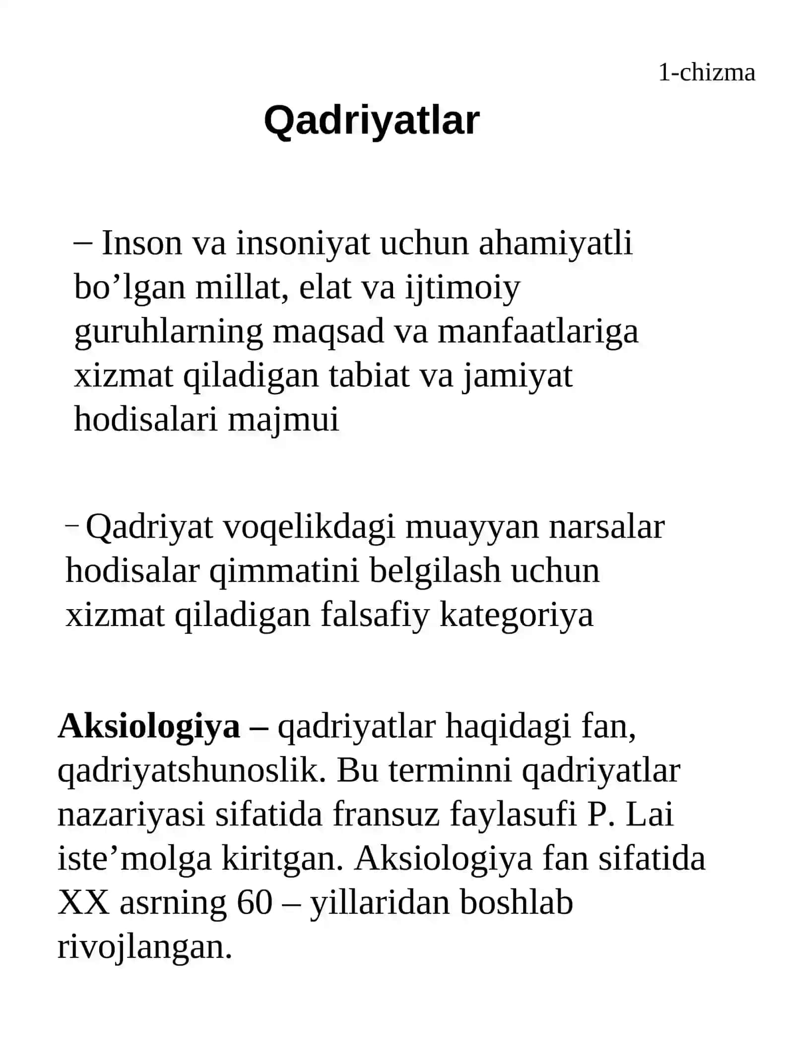 Aksiologiya – qadriyatlar to’g’risidagi falsafiy ta’limot 2