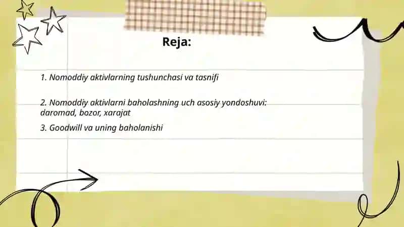 Nomoddiy aktivlarni baholash 2