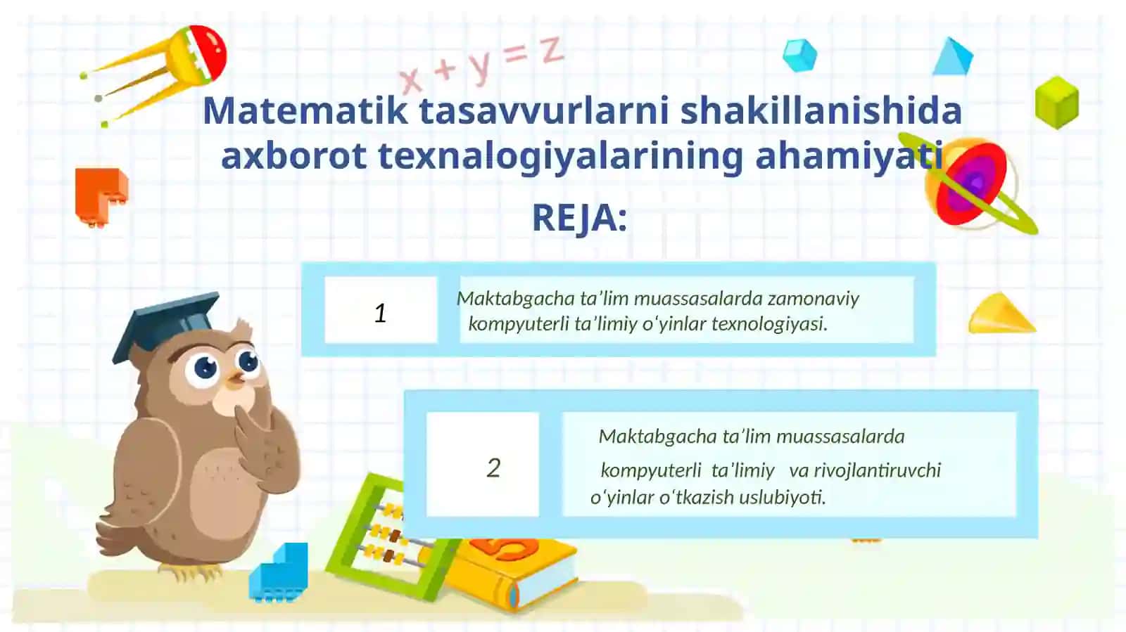 Matematik tasavvurlarni shakillantirish nazariyasi va texnologiyasi 2