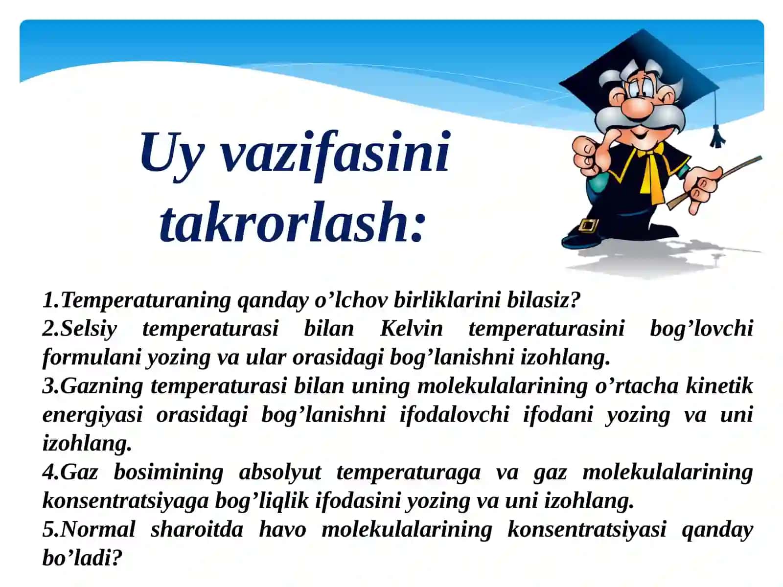 GAZ MOLEKULALARINING HARAKAT TEZLIGI 2