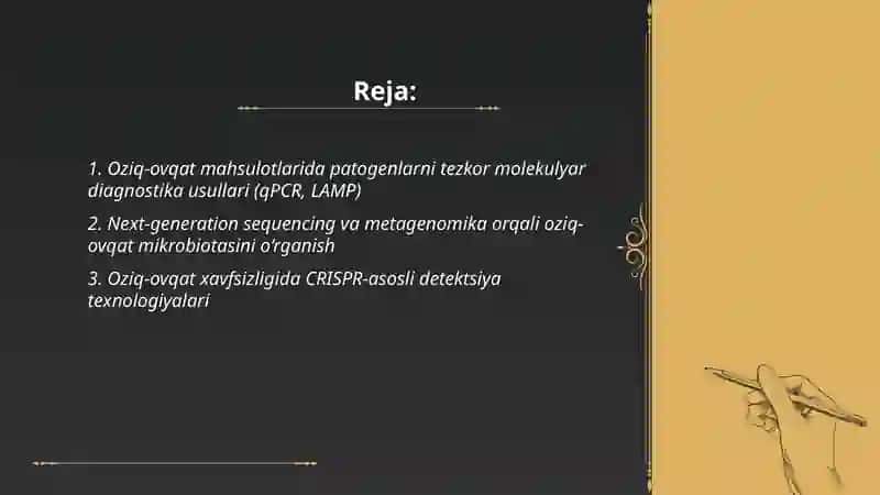 Oziq ovqat mikrobiologiyasida erishilgan yutuq va yangiliklar 2