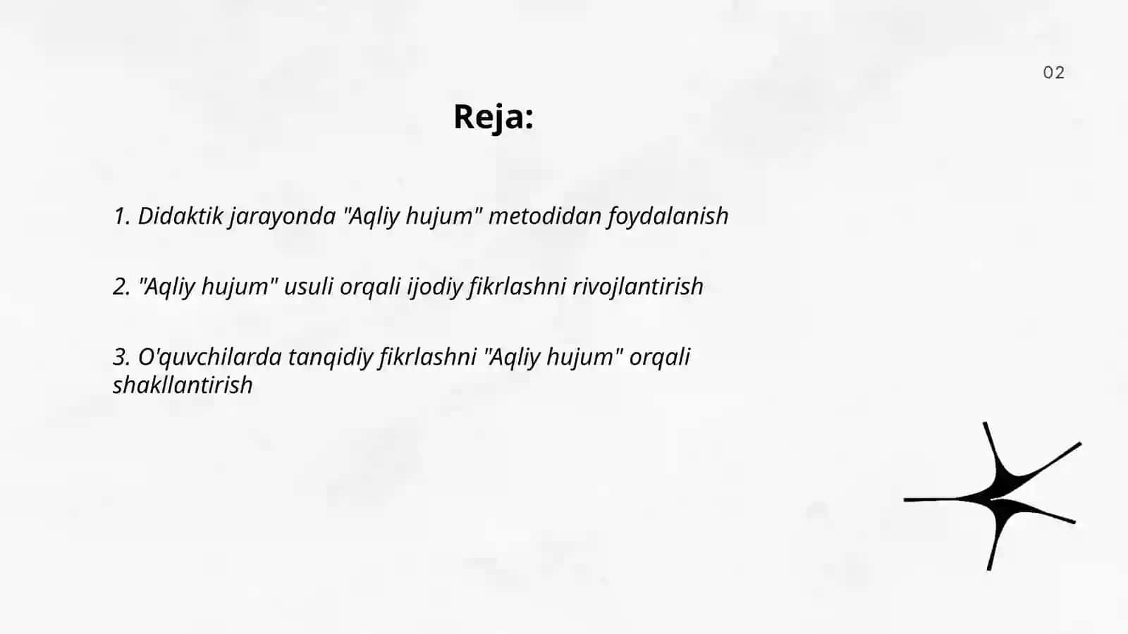 Didaktik jarayon loyihasining interfaol metodlar 2