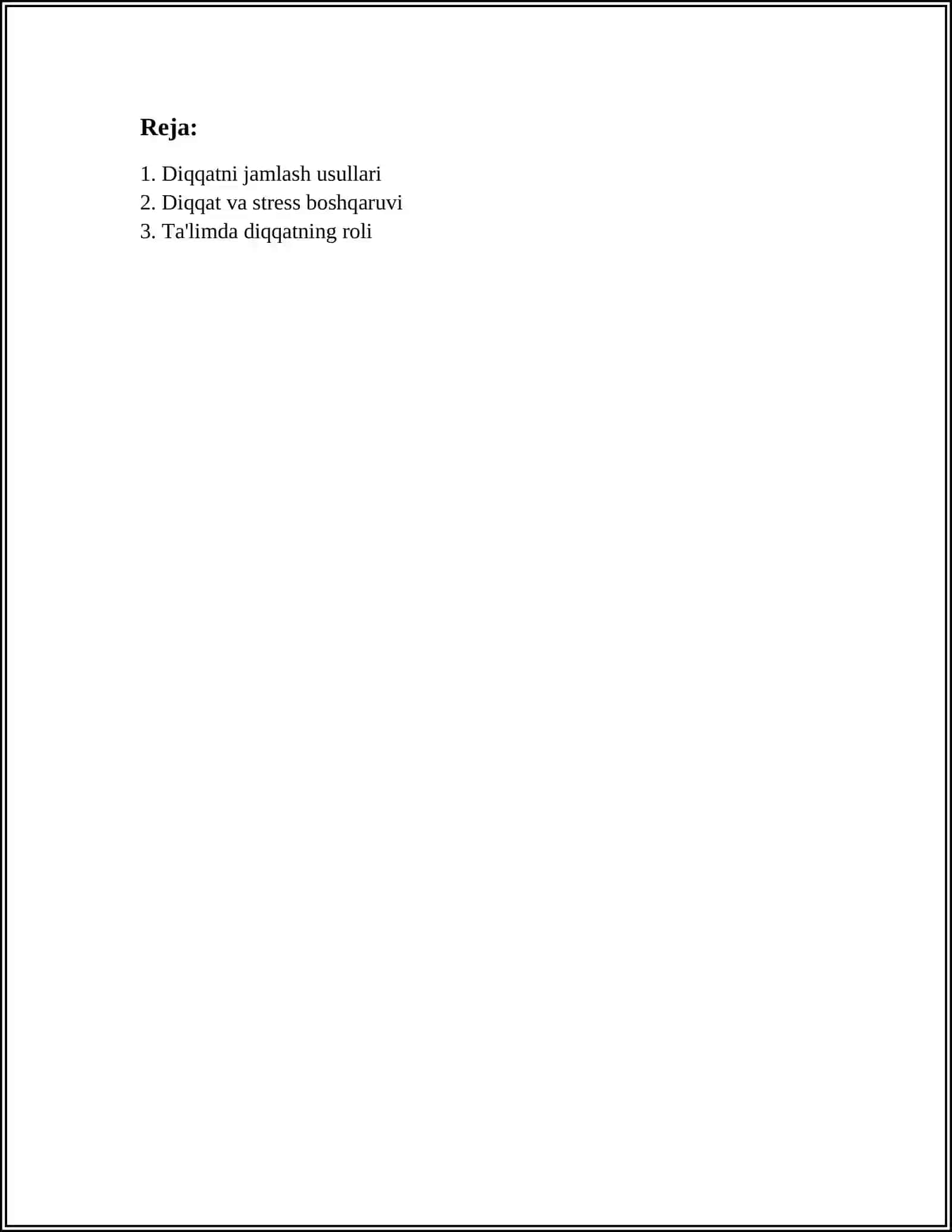 Diqqatni jamlash usullari 2