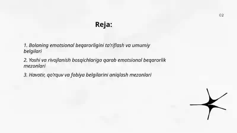 Bolaning emotsional beqarorligini aniqlash mezonlari 2