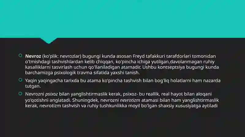 Nevroz  qanday kasallik 2
