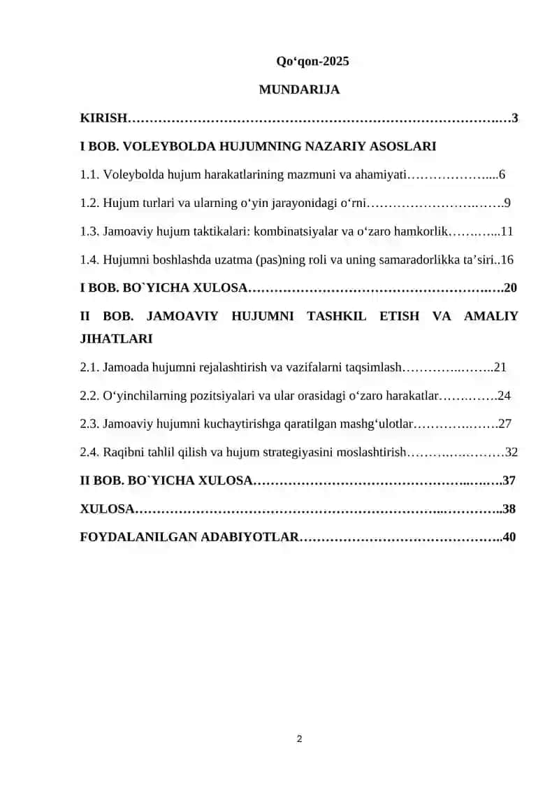 Sport o‘yinlari va uni o‘qitish metodikasi 2