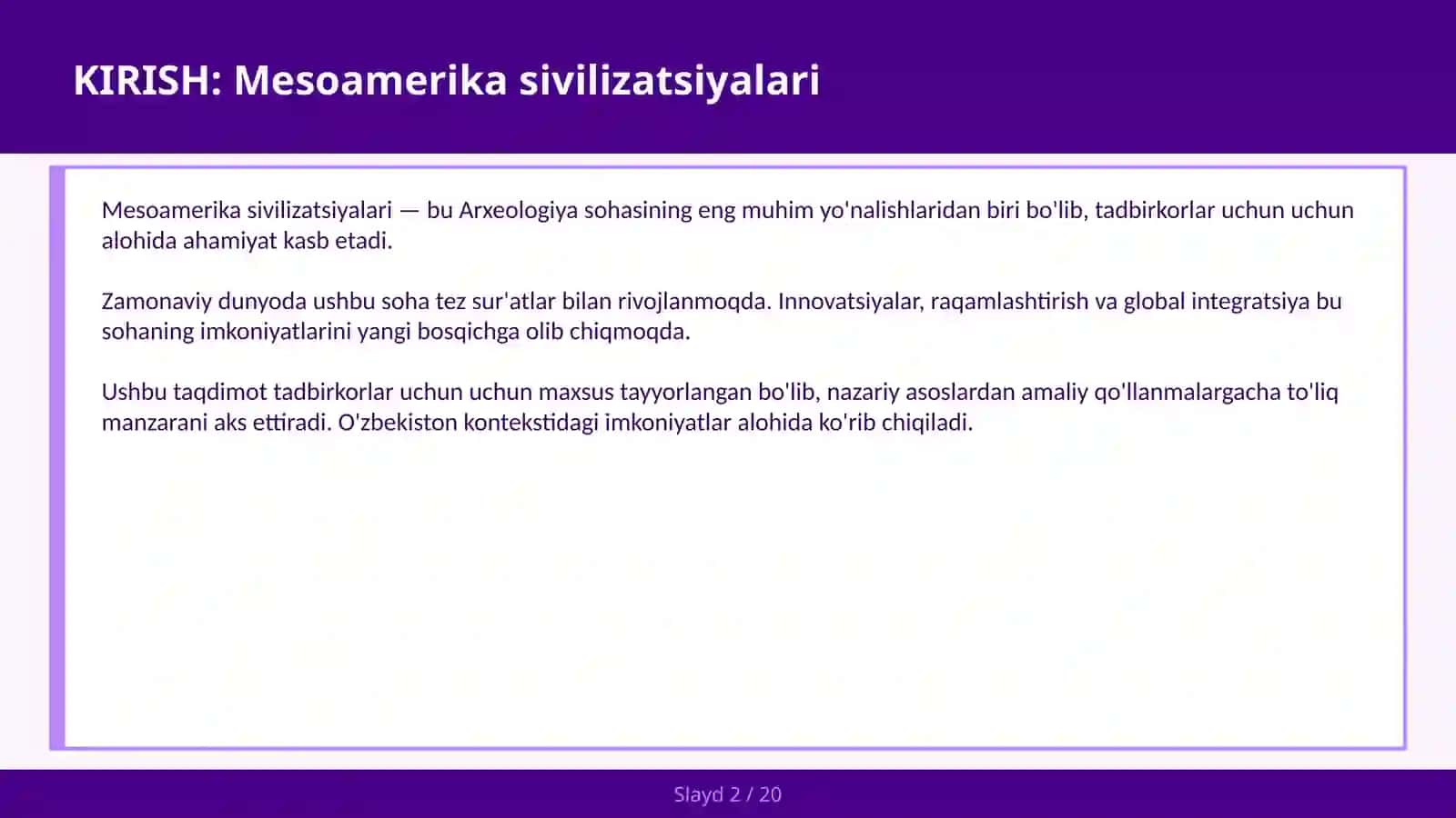 Mesoamerika Sivilizatsiyalari 2