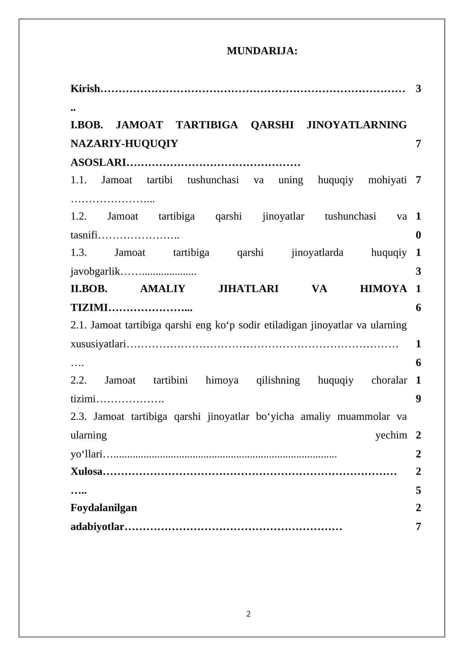 Tinchlik va insoniyat xavfsizligiga qarshi jinoyatlar 2