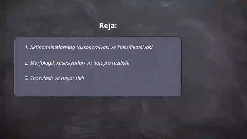 Aktinomitsetlar va ularga yaqin organizmlarni o'rganish 2