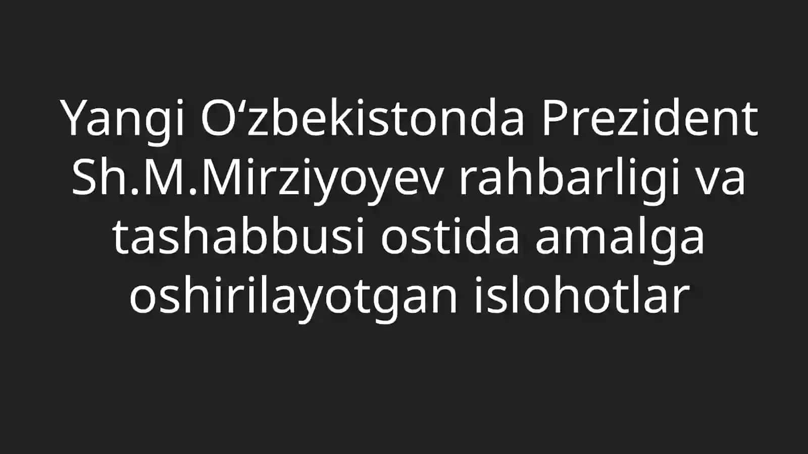 O`zbekistonning eng yaxshi tarixi 2